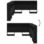 vidaXL Tête de lit de rangement Chêne noir 160 cm Bois d'ingénierie