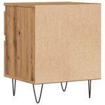 vidaXL Table de chevet chêne artisanal 40x35x50 cm bois d’ingénierie