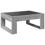 vidaXL Table basse avec LED infini sonoma gris 70x53x30 cm