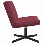 vidaXL Chaise pivotante Rouge bordeaux 63 x 75 x 76 cm tissu