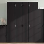 vidaXL Armoire de rangement noir 70x42 5x225 cm bois d'ingénierie
