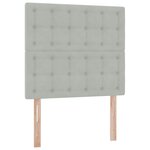 vidaXL Lit avec rangement et matelas Gris clair 90 x 200 cm Velours