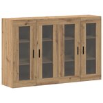 vidaXL Armoires Murales 2 Pièces Chêne Artisan 69.5 x 34 x 90 cm - Bois Réalisé