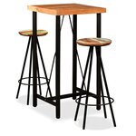 vidaXL Ensemble de bar 3 Pièces Bois d'acacia massif et de récupération