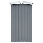 vidaXL Abri de stockage de bois Acier galvanisé 172x91x154 cm Gris