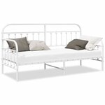 Lit de jour vidaXL blanc 75x190 cm en acier