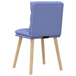 vidaXL Chaises à manger lot de 4 bleu jean tissu