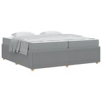 vidaXL Cadre de lit avec matelas Gris clair 200 x 200 cm tissu