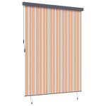 vidaXL Store enrouleur Jaune et Bleu 200 x 250 cm Tissu et Aluminium