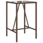 vidaXL Ensemble de bar de jardin avec coussins 5 Pièces marron poly rotin