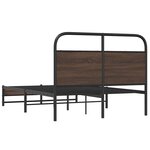 vidaXL Cadre de lit sans matelas 140x190 cm chêne marron