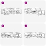 vidaXL Ensemble de canapés d'extérieur 10 Pièces Blanc et gris clair