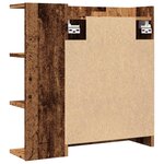 vidaXL Armoire à miroir de salle de bain vieux bois 62 5x20 5x64 cm