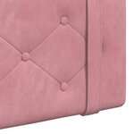 vidaXL Tête de lit suspendue Rose Velours