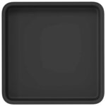 vidaXL Plateau carré à fleurs 24 pc Noir 18 x 18 x 2 cm Plastique
