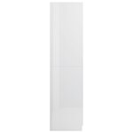 vidaXL Garde-robe Blanc brillant 90x52x200 cm Bois d’ingénierie