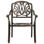 vidaXL Ensemble de bistrot 3 Pièces bronze aluminium coulé
