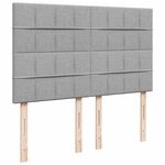 VidaXL Cadre de lit ottoman et matelas gris clair 140x190 cm tissu
