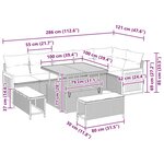 vidaXL Ensemble de canapé de jardin 9 Pièces Beige et Gris clair