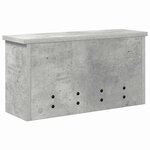vidaXL Porte-manteau mural avec étagère Gris béton 50 x 16 x 26 cm