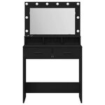 vidaXL Coiffeuse Chêne noir 79 x 41 x 135 cm Bois d'ingénierie