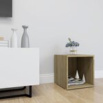 vidaXL Meuble TV chêne sonoma 37x35x37 cm bois d’ingénierie