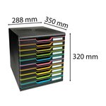 Module De Classement Modulo Black Office 10 Tiroirs Fermés - Noir/arlequin - Exacompta