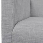 vidaXL Banc avec coussin rembourré tissu hévéa gris clair