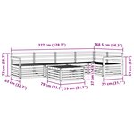 vidaXL Ensemble de canapés d'extérieur 6 pc Naturel