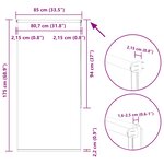 vidaXL Store enrouleur occultant blanc cassé 85x175cm largeur du tissu