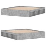vidaXL Cadre de lit gris béton 180x200 cm super king