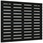 vidaXL Tête de lit murale Noir 81x3x91 5 cm Bois massif de pin