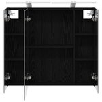 vidaXL Armoire Miroir de Salle de Bain Chêne noir 80 x 14.5 x 70 cm