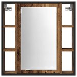 vidaXL Ensemble de mobilier de salle de bain avec étagère 2 Pièces Marron