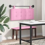 vidaXL Tête de lit suspendue Avec lumière LED Rose Tissu