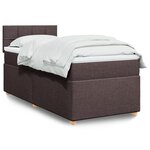 vidaXL Sommier à lattes de lit avec matelas Marron foncé 80x200 cm
