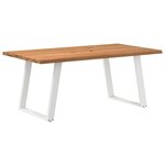 vidaXL Table à manger marron clair 180x100x74 cm bois de chêne massif