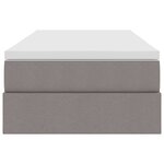 vidaXL Lit avec rangement et matelas Taupe 90 x 200 cm Polyester