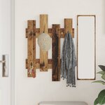 vidaXL Porte-manteau mural Montage mural Bois ancien 60 x 3 x 82 cm