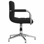 vidaXL Chaise pivotante de bureau Noir Tissu
