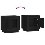 vidaXL Tables de chevet 2 Pièces noir 44x35x45 cm bois d'ingénierie