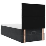 VidaXL Cadre de lit ottoman avec matelas noir 100x200cm velours