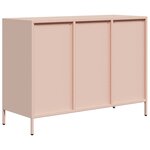 vidaXL Buffet rose 101 5x39x73 5 cm acier laminé à froid