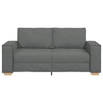vidaXL Canapé 2 places Gris foncé 180x78x84 cm Tissu