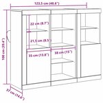 vidaXL Buffet Bois ancien 123 x 37 x 100 cm Bois d'ingénierie