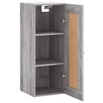 vidaXL Armoire murale sonoma gris 34 5x34x90 cm bois d'ingénierie