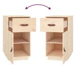 vidaXL Armoire de bureau 40x50x75 cm Bois massif de pin