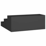 vidaXL Cache-pot de jardin Noir 90 x 90 x 35 cm Acier