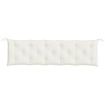vidaXL Coussins de banc de jardin lot de 2 crème mélangé tissu