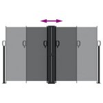 vidaXL Auvent latéral rétractable noir 140x600 cm